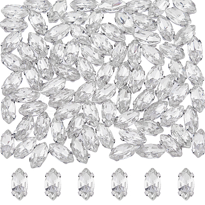 200Pcs Horse Eye Sew on Rhinestone RGLA-DC0001-07A-1