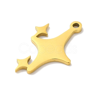 5Pcs 201 Stainless Steel Pendants STAS-Z068-04G-1