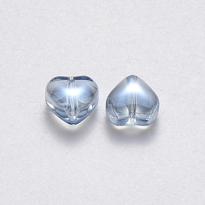 Transparent Spray Painted Glass Beads X-GLAA-R211-02-D04-1