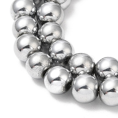 Electroplate Synthetic Magnetic Hematite Beads Strands G-E602-01C-1