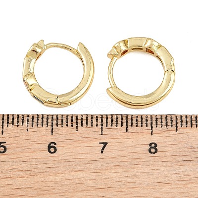 Brass Pave Cubic Zirconia Hoop Earrings KK-CBAD104-04G-I-1