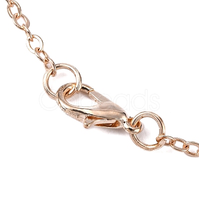 Brass Cable Chains Necklace Making MAK-N029-01RG-1