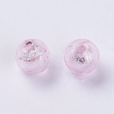 Handmade Silver Foil Lampwork Beads LAMP-J089-P13-1