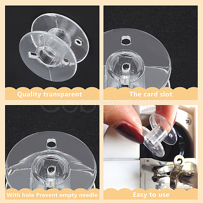 30Pcs Plastic Sew Embroidery Bobbin ODIS-FG0002-88-1