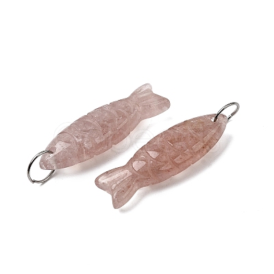 Natural Mixed Stone Carved Pendants G-G314-01P-1