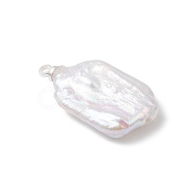Natural Baroque Pearl Keshi Pearl Pendants PALLOY-JF04825-1