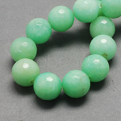 Natural White Jade Bead Strands G-R166-14mm-M2-1