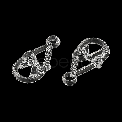 Transparent Acrylic Pendants TACR-G048-24-1