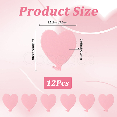12Pcs Iron Heart-shaped Adhesive Hook AJEW-CN0005-59B-1