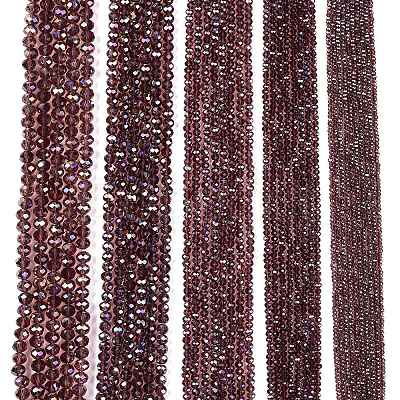 Electroplate Glass Beads Strands X-EGLA-A044-T6mm-B13-1