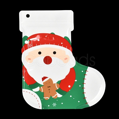 Christmas Theme Boots Plastic Gift Bags ABAG-G008-01A-1