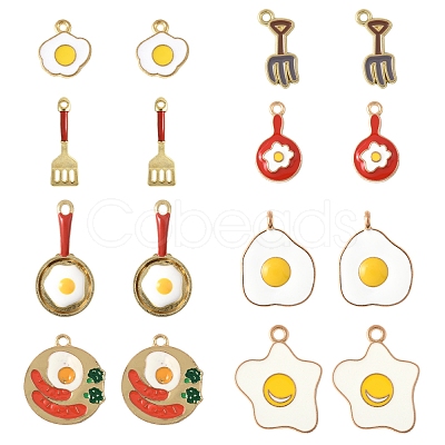 24Pcs 8 Styles Alloy Enamel Charms ENAM-FS0002-78-1