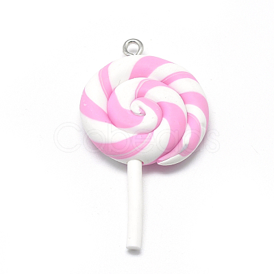 Handmade Polymer Clay Big Pendants CLAY-Q240-007F-1