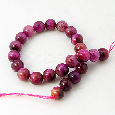 Natural Rose Tiger Eye Beads Strands G-G099-4mm-12-1