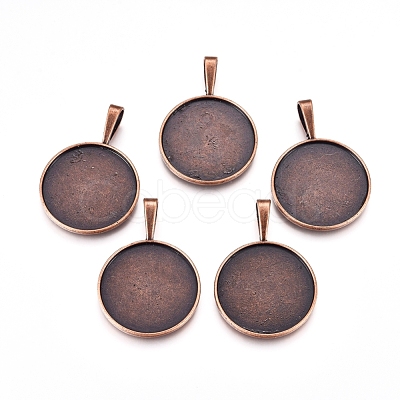 Alloy Pendant Cabochon Settings X-PALLOY-2419-R-FF-1