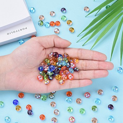 Electroplate Czech Glass Beads LAMP-D180-02-1