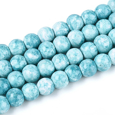 Baking Paint Glass Beads Strands DGLA-N016-4mm-08-1