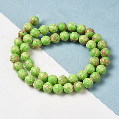 Synthetic Imperial Jasper Dyed Beads Strands G-P507-01A-04-1