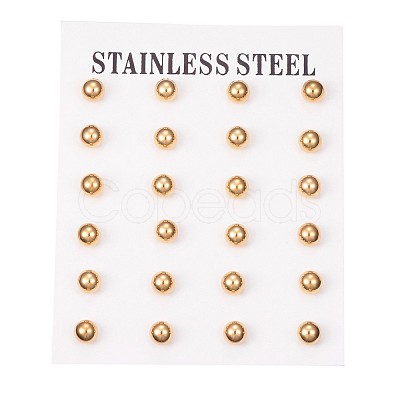 304 Stainless Steel Stud Earrings EJEW-H353-03G-5MM-1