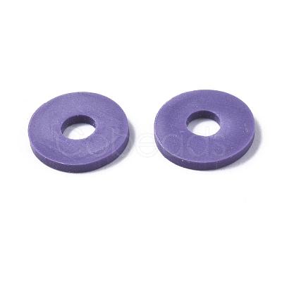 Flat Round Handmade Polymer Clay Beads CLAY-R067-10mm-03-1