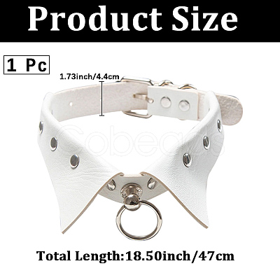 PU Leather Collar Choker Necklaces for Women NJEW-CL0001-23B-1