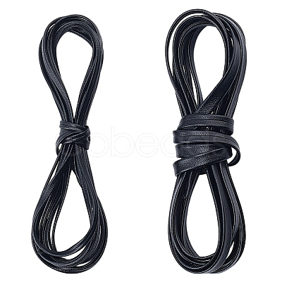 4 Yards 2 Styles Flat PU Leather Cord WL-CL0001-27-1