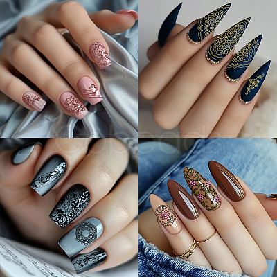 Stainless Steel DIY Nail Art Templates MRMJ-WH0092-085-1