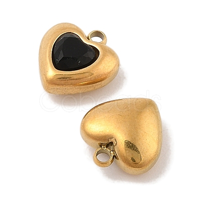 Ion Plating(IP) 304 Stainless Steel Micro Pave Cubic Zirconia Pendants STAS-S131-17G-01-1