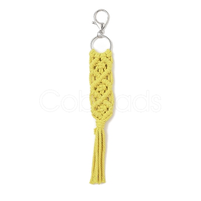 Handmade Macrame Nylon Thread Pendant Decorations HJEW-P019-05P-1