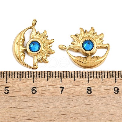 304 Stainless Steel Rhinestone Pendants STAS-Z166-24G-09-1