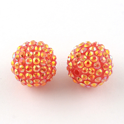 AB-Color Resin Rhinestone Beads RESI-S315-20x22-M-1