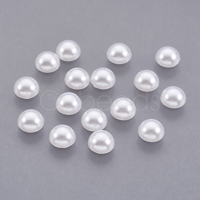 ABS Plastic Imitation Pearl Cabochons SACR-S738-6mm-Z9-1