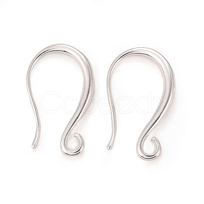 Rack Plating Eco-friendly Brass Earring Hooks KK-D075-11S-RS-1