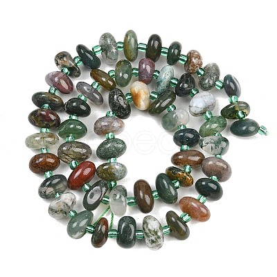 Natural Indian Agate Beads Strands G-RM250109-A15-1