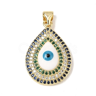 Brass Micro Pave Cubic Zirconia Pendants KK-H267-002G-02-1