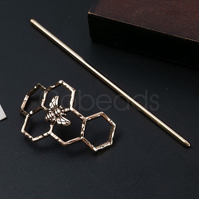 Alloy Hair Sticks OHAR-PW0001-376AG-1
