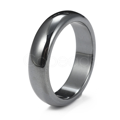 Non-Magnetic Synthetic Hematite Finger Rings RJEW-J005-03A-1