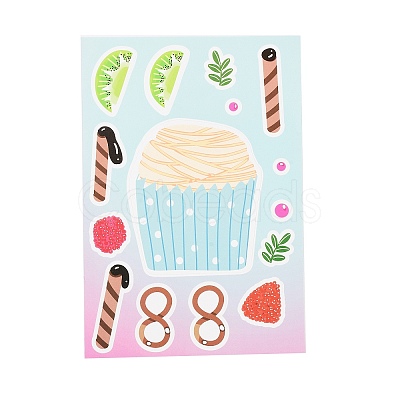 8Pcs PVC Self-Adhesive Stickers STIC-L001-05-1