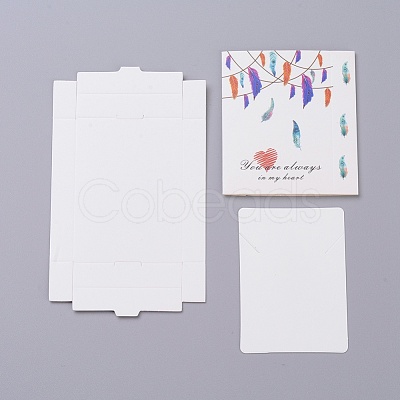 Kraft Paper Boxes and Necklace Jewelry Display Cards X-CON-L016-A01-1