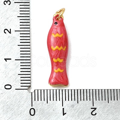Brass Enamel Pendants KK-H092-08G-02-1