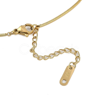 Ion Plating(IP) 304 Stainless Steel Snake Chain Necklaces NJEW-D080-08G-1