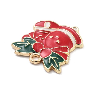 Christmas Theme Alloy Enamel Pendants X-ENAM-D060-04C-1