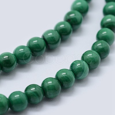 Natural Malachite Beads Strands G-F571-27AB1-7mm-1