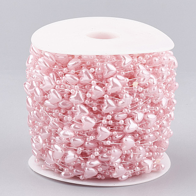 ABS Plastic Imitation Pearl Beaded Trim Garland Strand AJEW-S071-02B-1