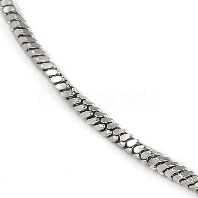 304 Stainless Steel Snake Chain Anklets AJEW-G024-07P-1