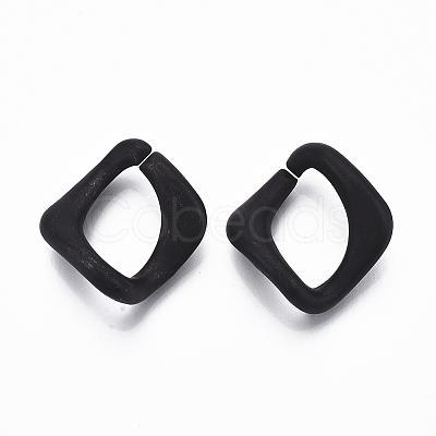 Spray Painted CCB Plastic Linking Rings CCB-R104-04B-01-1