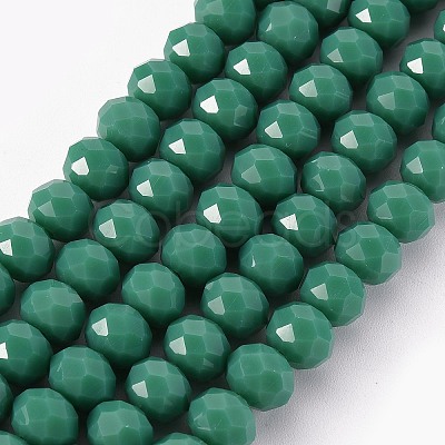 Opaque Solid Color Glass Beads Strands LS-EGLA-A034-P8mm-D19-1