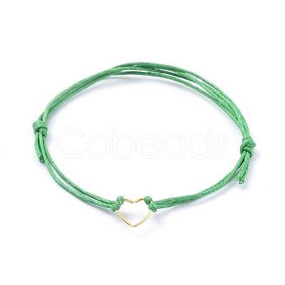 Adjustable Waxed Cotton Cord Bracelets X-BJEW-JB05064-1