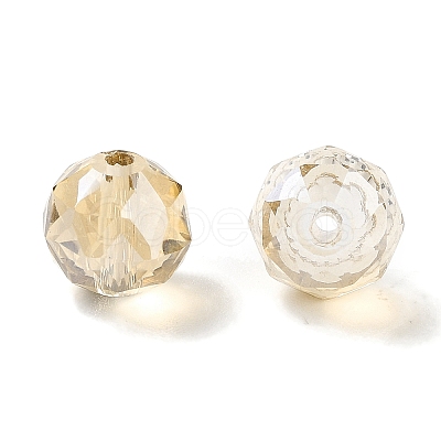Electroplate Round Glass Beads EGLA-A043-01-PL02-1