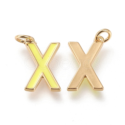 Brass Enamel Pendants KK-R139-02X-1